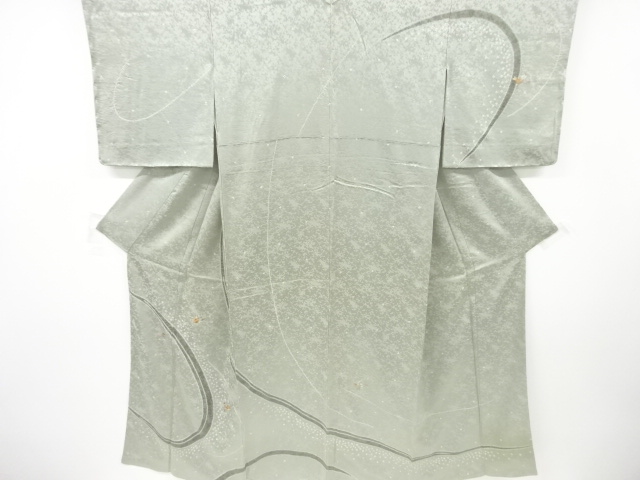 JAPANESE KIMONO / VINTAGE HOMONGI / SILK / EMBROIDERY / SHIBORI / FLORAL PLANTS